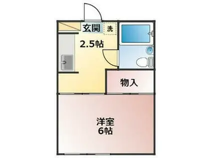 カレッジプラザ(1K/2階)の間取り写真