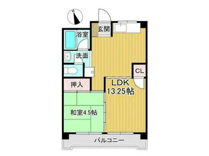 矢澤ハイツ(1LDK/3階)の間取り写真