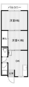 豊南ハイツ(2DK/2階)の間取り写真