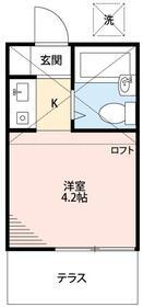 第2アミーゴ(ワンルーム/1階)の間取り写真