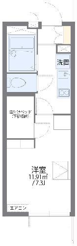 レオパレスNISHIURA(1K/3階)の間取り写真