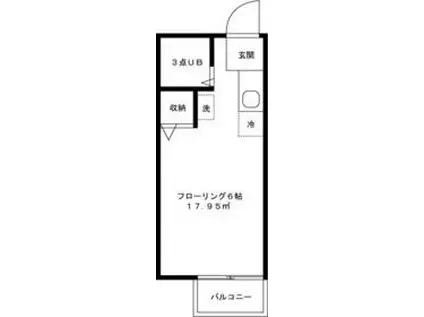 メゾンイクタ(1K/2階)の間取り写真