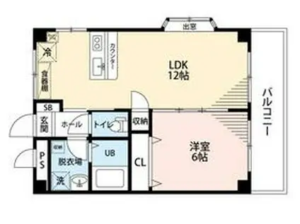 フローレス壱番館・弐番館(1LDK/3階)の間取り写真