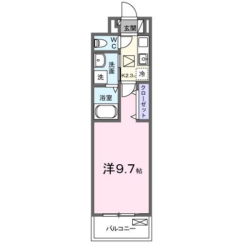 スマイル72(1K/1階)の間取り写真