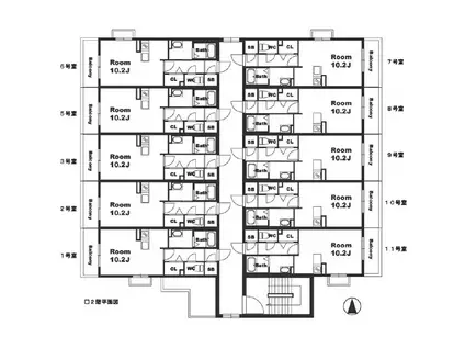 ORCHID POINT(ワンルーム/3階)の間取り写真