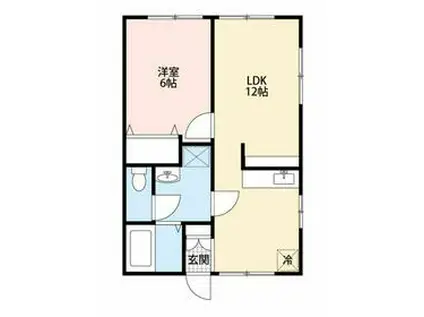 シャトーハイム(1LDK/1階)の間取り写真