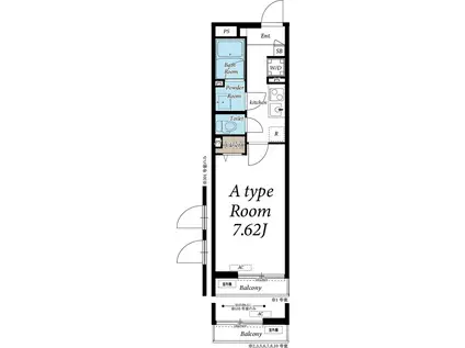 リブリ・ESPOIR 伍番館(1K/1階)の間取り写真