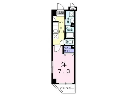 ラフレシール SHIMA(1K/6階)の間取り写真