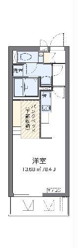 ミランダアヴェニール(ワンルーム/2階)の間取り写真