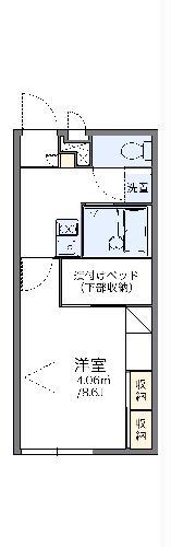 レオパレス堀込(1K/1階)の間取り写真