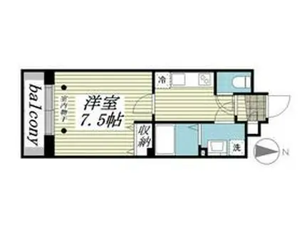 エクセラン鹿嶋(1K/3階)の間取り写真