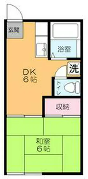 サンライズアパートメントD 1階階 間取り