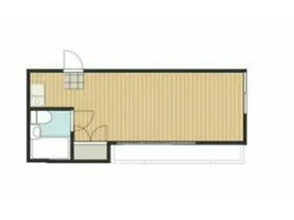 ルミエールⅡ(ワンルーム/2階)の間取り写真