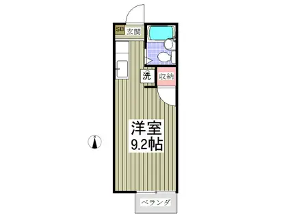 サンヴェール宇都宮(ワンルーム/2階)の間取り写真