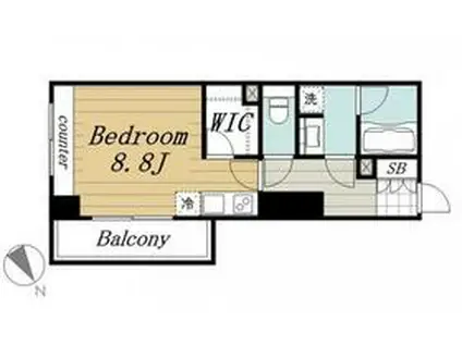 オーク高輪Ⅱ(1K/6階)の間取り写真