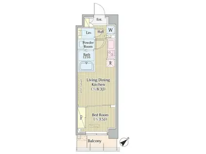 AVVOLTO FELICE 蒲田SOU(1LDK/3階)の間取り写真