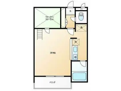 セザンヌ飯村(ワンルーム/1階)の間取り写真