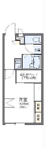 レオパレスシェソワ(1K/1階)の間取り写真