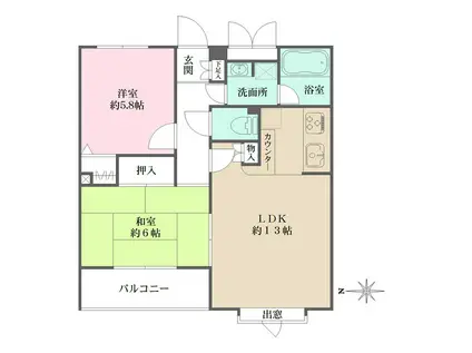 パティオ西池袋Ⅲ(2LDK/3階)の間取り写真