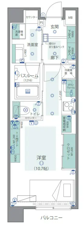 日神デュオステージ杉並井荻 1階階 間取り
