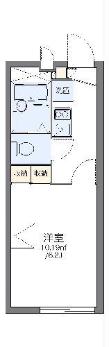 レオパレスサンクレール柏A(1K/2階)の間取り写真