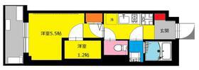 B CASA 吉野町(1SK/3階)の間取り写真