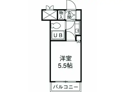 クリオ相模原弐番館(1K/3階)の間取り写真