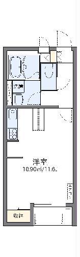 レオネクストメゾン柏井(1K/2階)の間取り写真