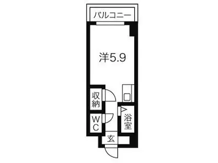 クレールショーワ IV棟(1K/2階)の間取り写真