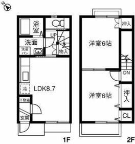 ＳｕｎＧｒａｃｉａｓｓ(2LDK)の間取り写真