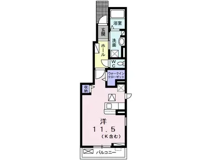 アヴェニール 焼津駅北Ⅰ(ワンルーム/1階)の間取り写真