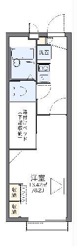 レオパレスゆずり葉のさと(1K/2階)の間取り写真