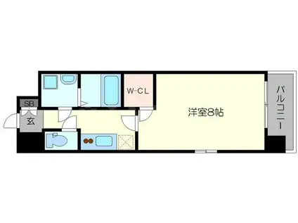 エスプレイスOSAKAベイシティ(1K/7階)の間取り写真