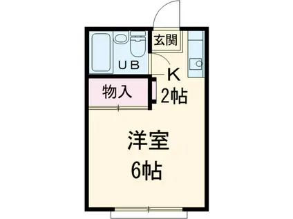 シャルムスズキⅤ(ワンルーム/1階)の間取り写真