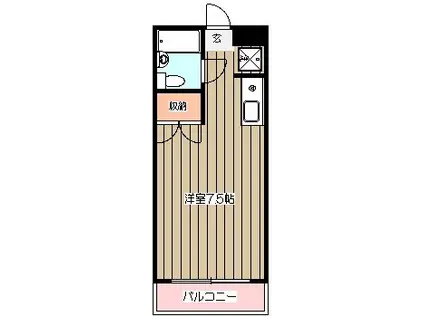 メゾン傘松(ワンルーム/2階)の間取り写真