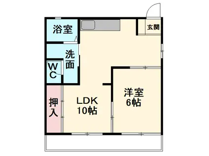 コーポ小幡(1LDK/2階)の間取り写真
