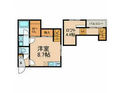 RADIANCE松戸市小根本工事(ワンルーム/1階)の間取り写真