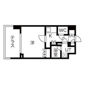 シーズンフラッツ高田馬場リバーサイドノース(1K/1階)の間取り写真