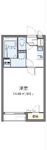 クレイノニュー荒牧町(1K/2階)の間取り写真