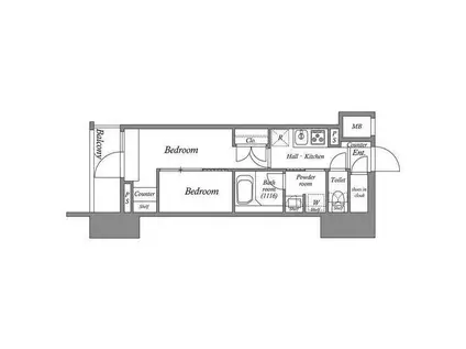 ACP RESIDENCE 亀戸(2K/1階)の間取り写真