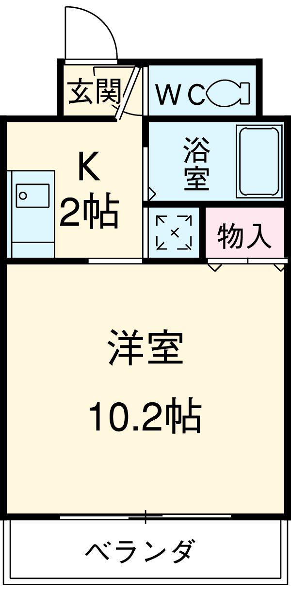 メルヴェーユ小幡Ⅰ(1K/5階)の間取り写真