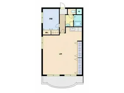 マンション河野(1LDK/3階)の間取り写真