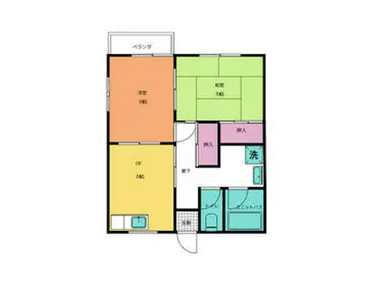 エクメーネ加藤Ⅱ(2DK/2階)の間取り写真