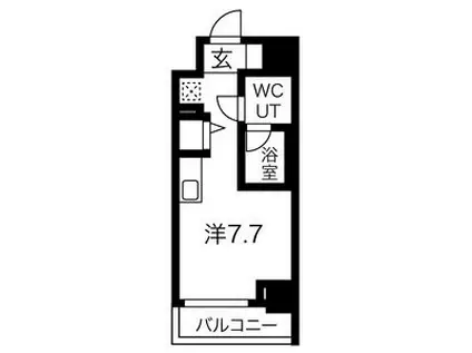 クラリッサ川崎グランデ(ワンルーム/9階)の間取り写真