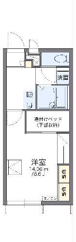 レオパレスレオン(1K/1階)の間取り写真
