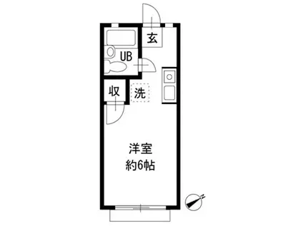 ストロベリーハウス・Ⅰ(ワンルーム/1階)の間取り写真