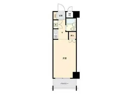 キャッスルマンション熊谷(ワンルーム/5階)の間取り写真