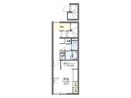 レオパレスシャングリ ラ(1K/2階)の間取り写真