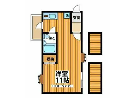 ガーデン杉並(ワンルーム/2階)の間取り写真