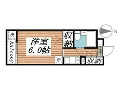 メゾン・ド・サンディーク(ワンルーム/1階)の間取り写真